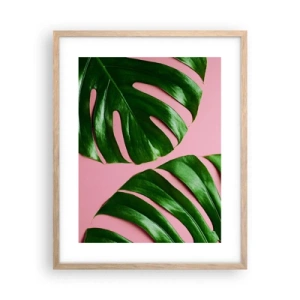 Affiche dans un chêne clair - Poster - Rendez-vous vert - 40x50 cm