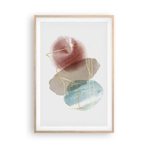 Affiche dans un chêne clair - Poster - Coraux de l'espace - 61x91 cm