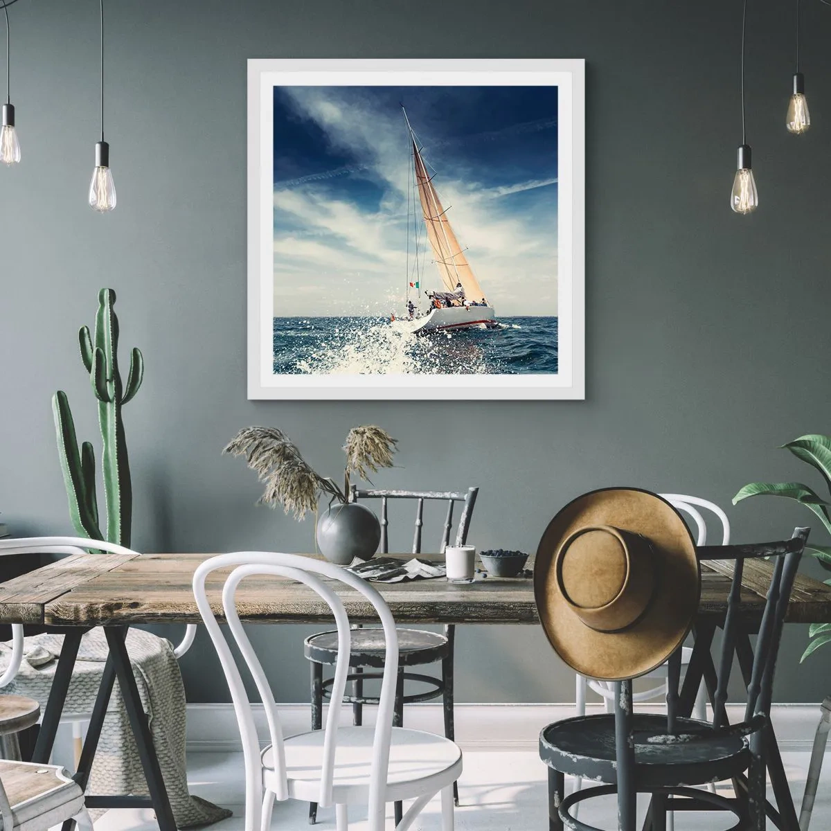 Affiche dans un cadre blanc - Poster - Ils ne nous rattraperont pas ! - 60x60 cm