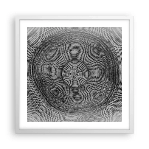 Affiche dans un cadre blanc - Poster - Signe du temps - 50x50 cm