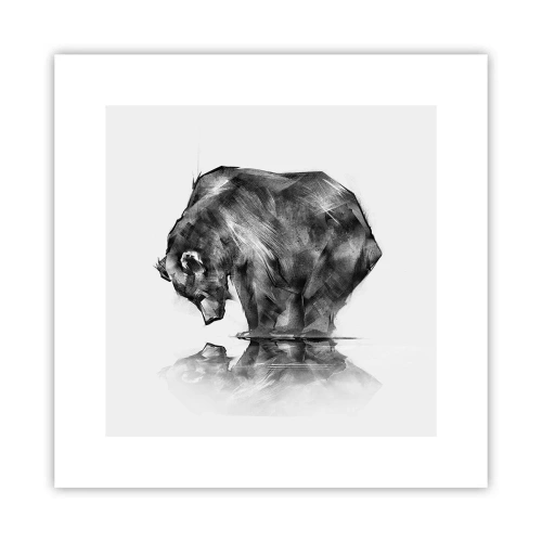 Affiche - Poster - Ravi de rencontrer quelqu'un de proche - 30x30 cm