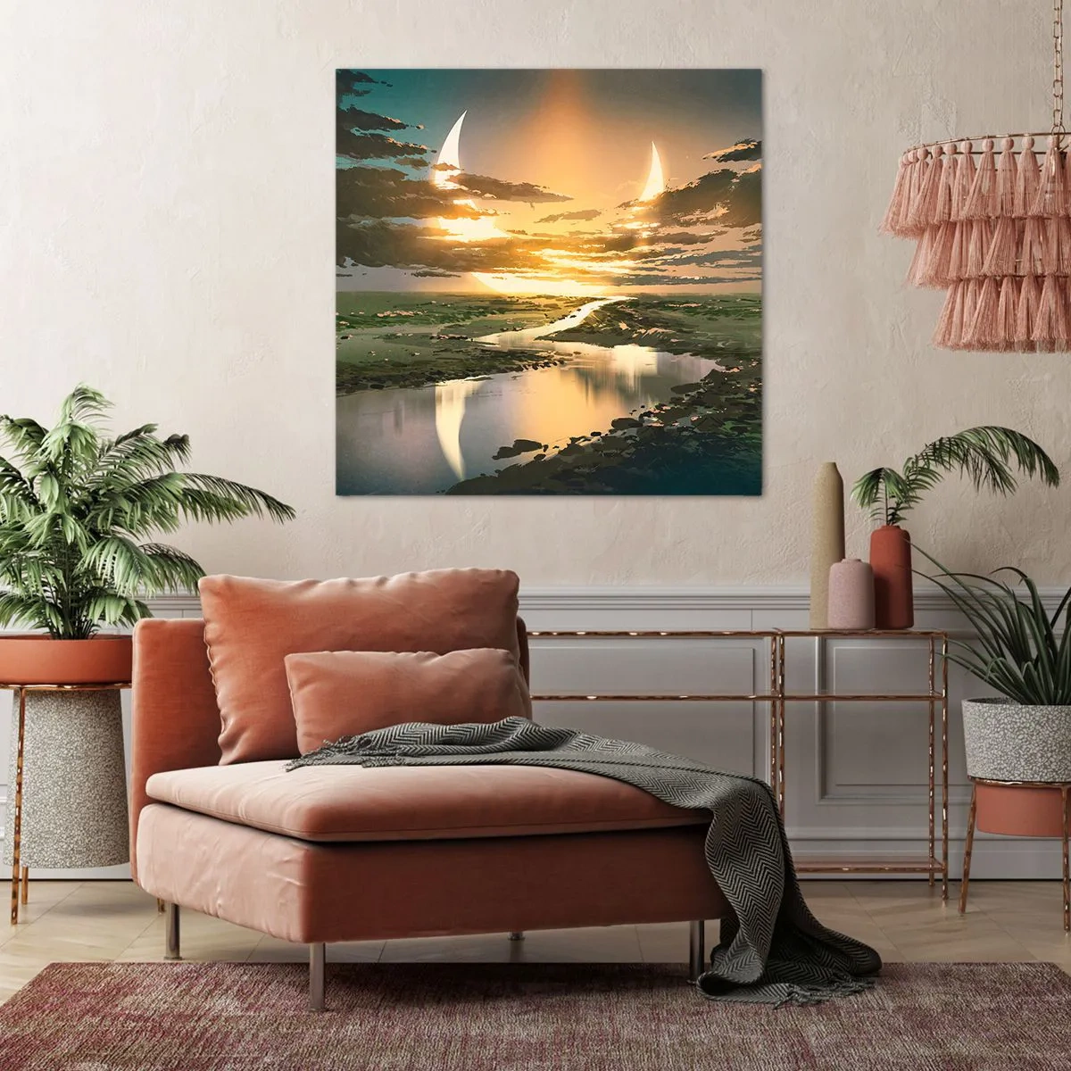 Impression sur toile - Image sur toile - Quelque part dans une galaxie lointaine, très lointaine - 40x40 cm