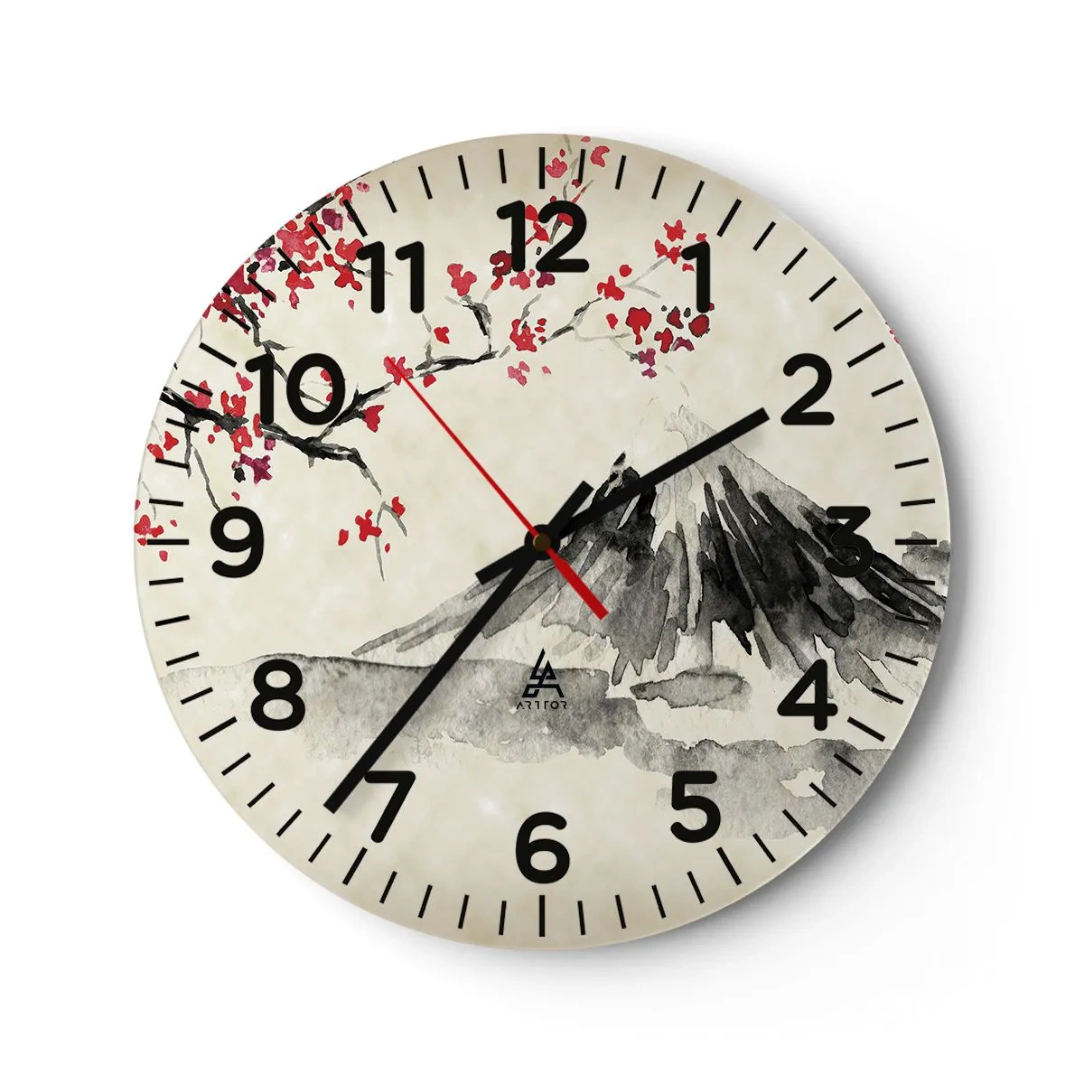 Horloge murale - Pendule murale - Tomber amoureux du Japon - 40x40 cm