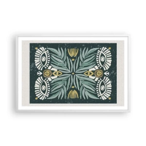 Affiche dans un cadre blanc - Poster - Comme une découpe folklorique - 91x61 cm