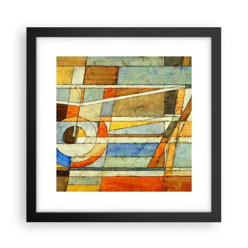 Affiche dans un cadre noir - Poster - Cubisme sur le chantier - 30x30 cm