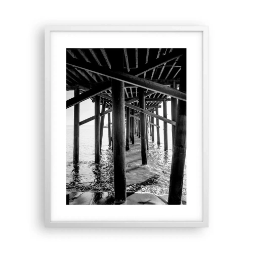 Affiche dans un cadre blanc - Poster - Refuge de plage - 40x50 cm