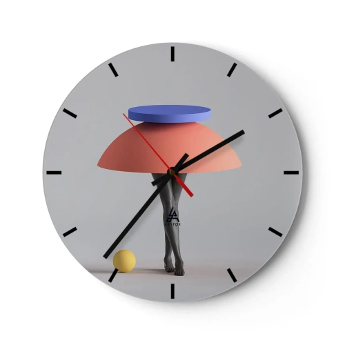 Horloge murale - Pendule murale - Composition surréaliste - 40x40 cm