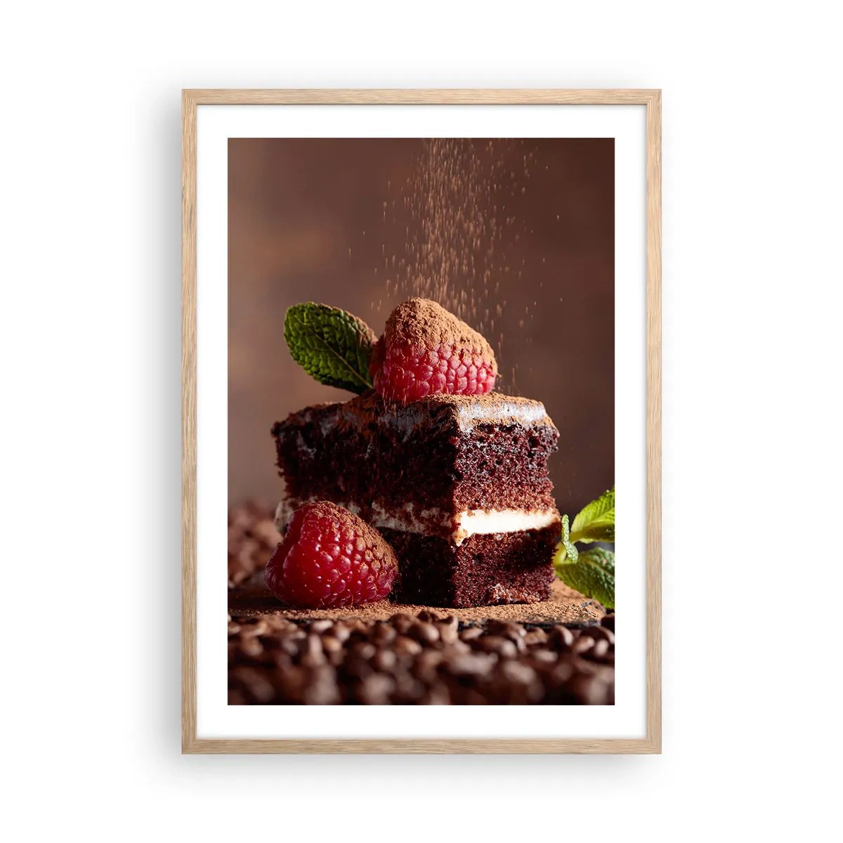 Affiche dans un chêne clair - Poster - La vie est douce - 50x70 cm