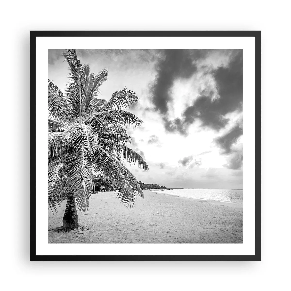 Affiche dans un cadre noir - Poster - Quand tu aspires à la solitude - 60x60 cm