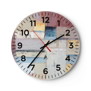 Horloge murale - Pendule murale - Le calme de la géométrie - 40x40 cm