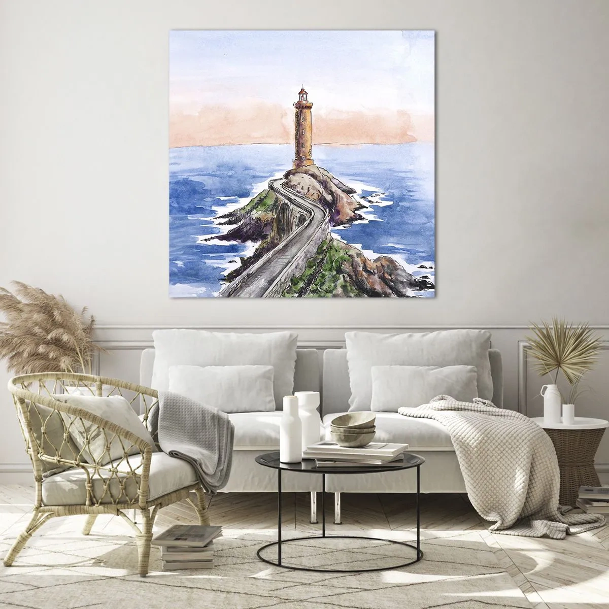 Impression sur verre - Image sur verre - Face à la mer - 70x70 cm