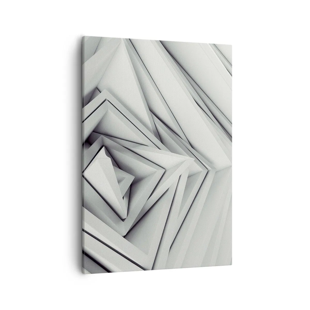 Impression sur toile - Image sur toile - Une composition abstraite de formes géométriques dans des tons de gris. - 50x70cm - Bourgeon d’angles vifs - Décoration murale moderne pour le salon et la chambre ARTTOR