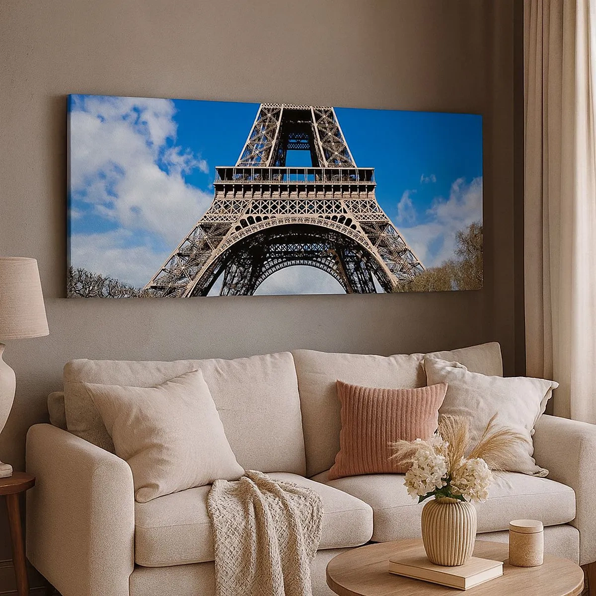 Impression sur toile - Image sur toile - Tout Paris à ses pieds - 100x40 cm