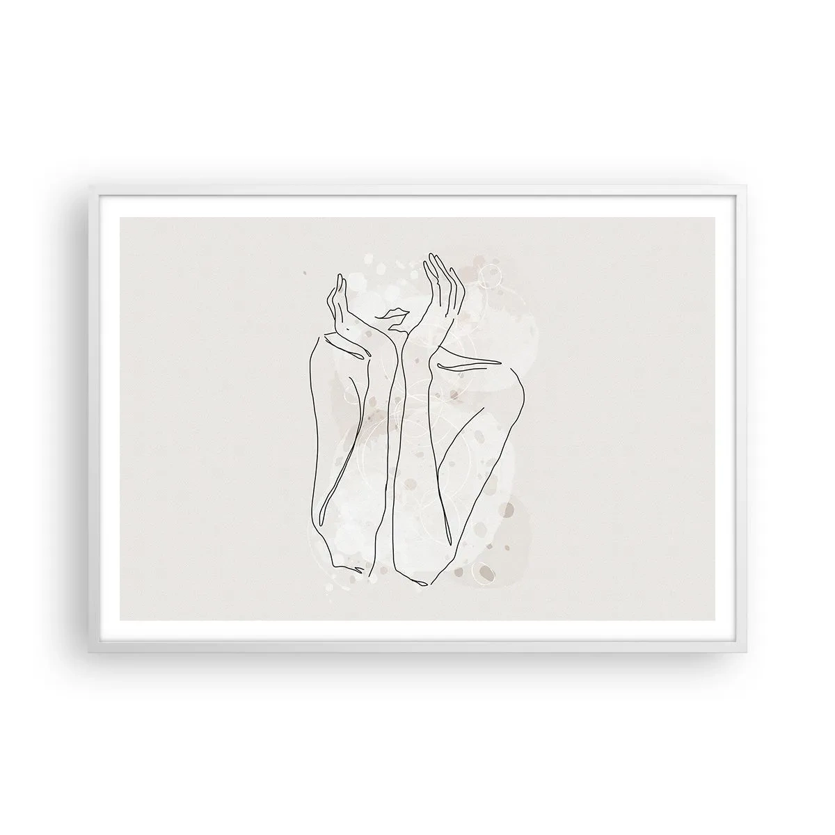 Affiche dans un cadre blanc - Poster - Instant de rêve - 100x70 cm