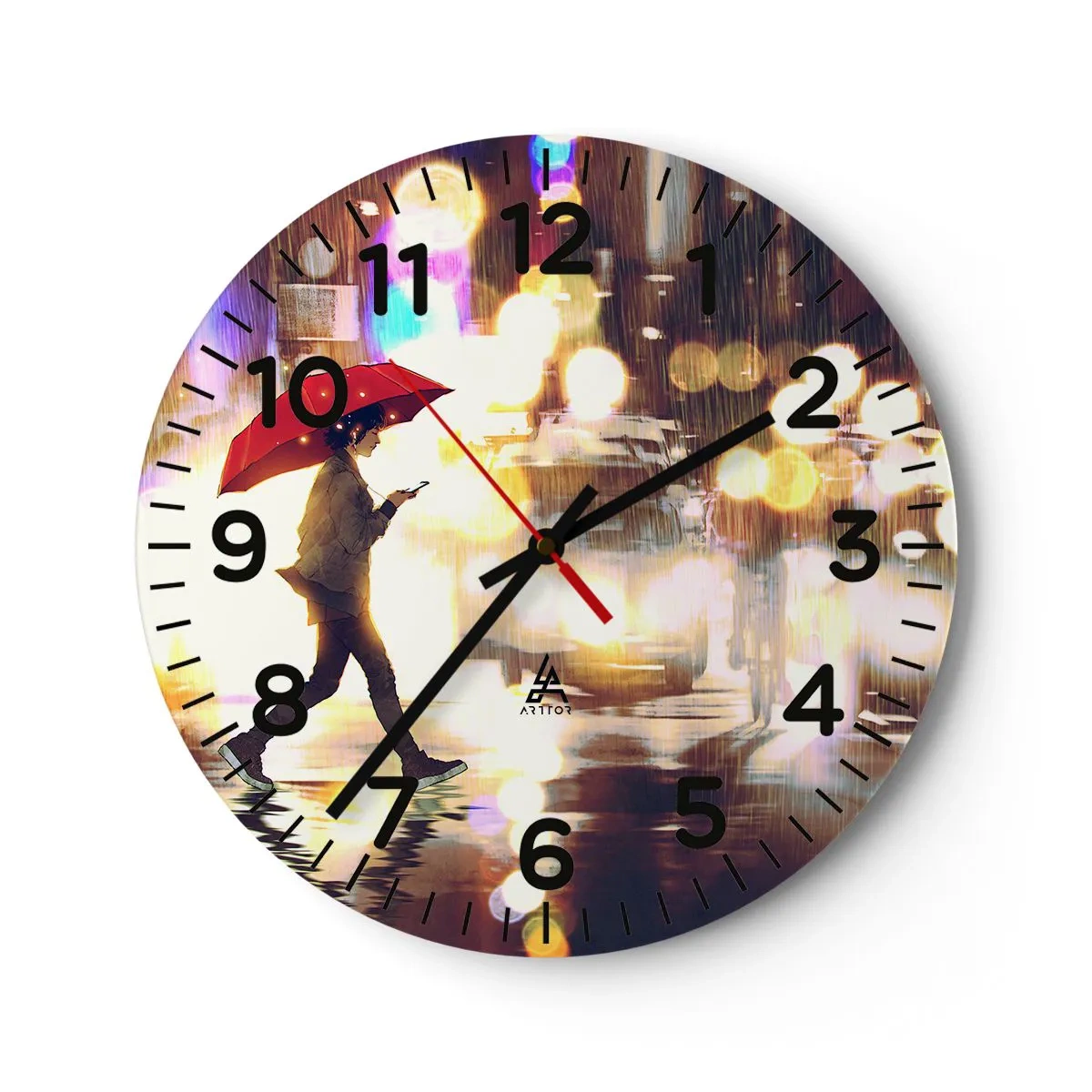 Horloge murale - Pendule murale - Et pourtant ensoleillé - 30x30 cm