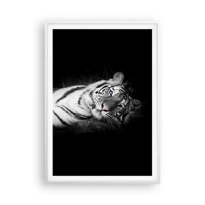 Affiche dans un cadre blanc - Poster - Sauvagerie et paix - 70x100 cm