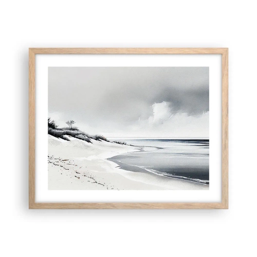 Affiche dans un chêne clair - Poster - Ensemble depuis toujours - 50x40 cm