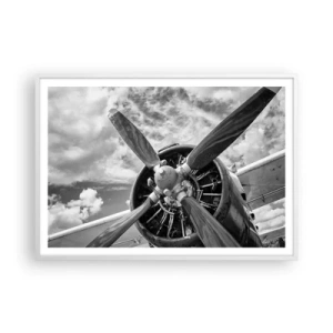Affiche dans un cadre blanc - Poster - Dompteur de ciel - 100x70 cm