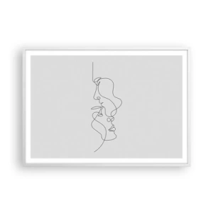 Affiche dans un cadre blanc - Poster - Chaleur de désir renaissant - 100x70 cm