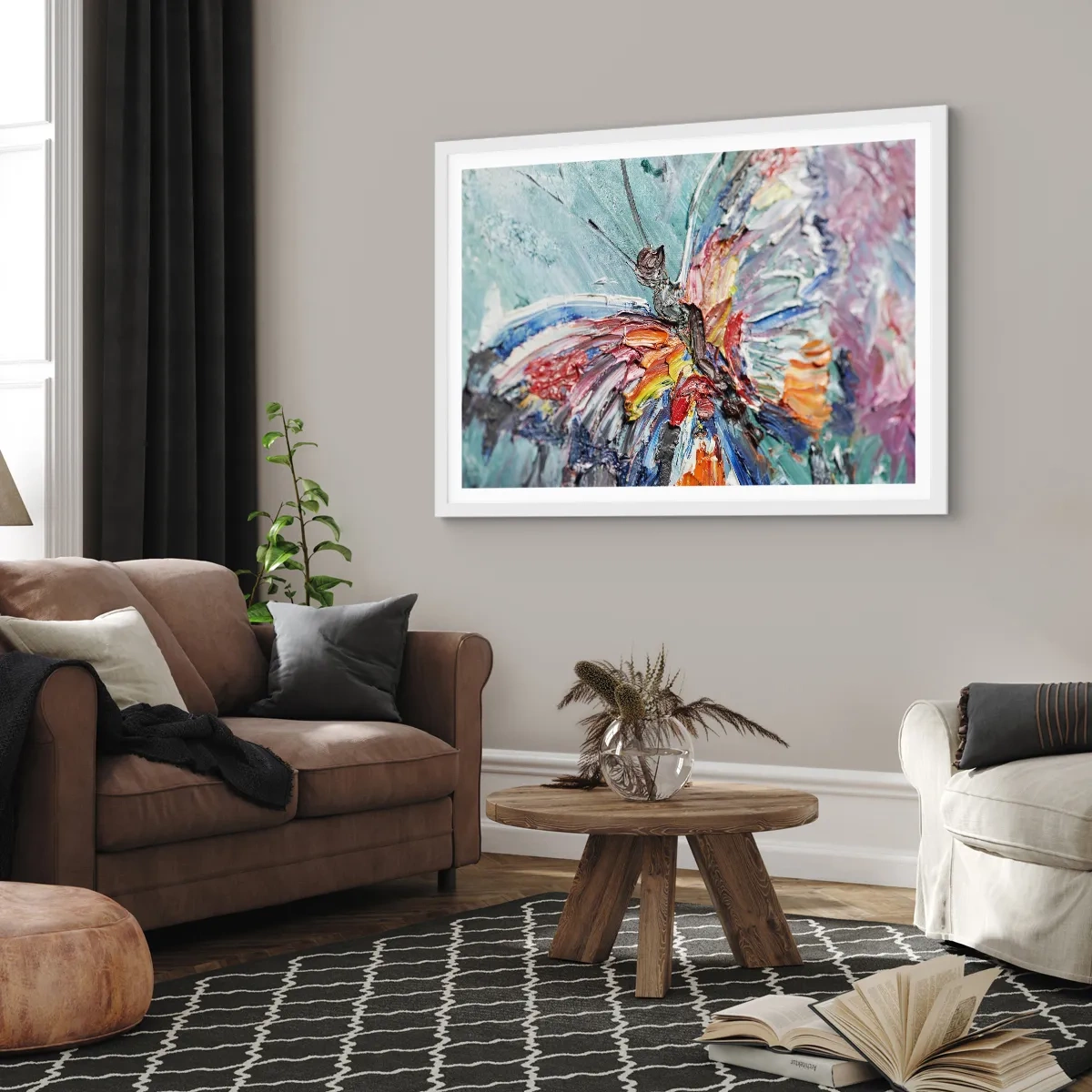 Affiche dans un cadre blanc - Poster - Peint par nature - 91x61 cm