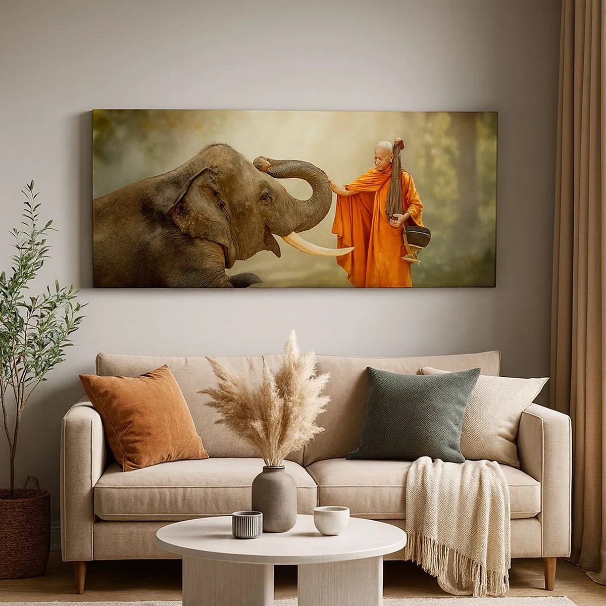 Impression sur toile - Image sur toile - Rencontre en voyageant - 100x40 cm