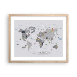 Affiche dans un chêne clair - Poster - Dis-moi d'où tu viens... - 50x40 cm