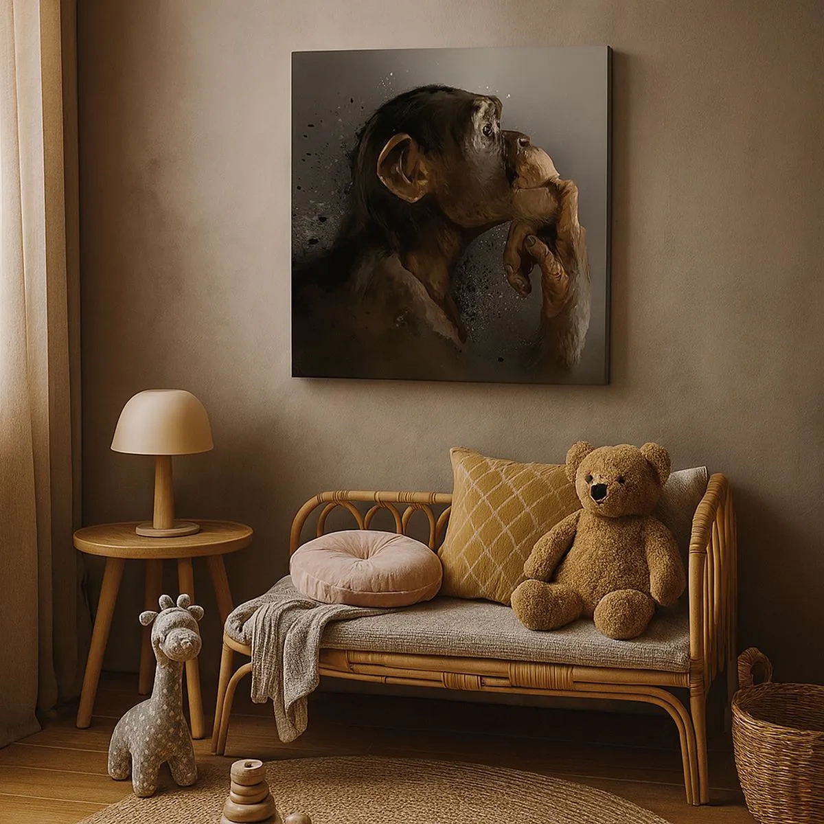 Impression sur toile - Image sur toile - Certainement un penseur - 30x30 cm