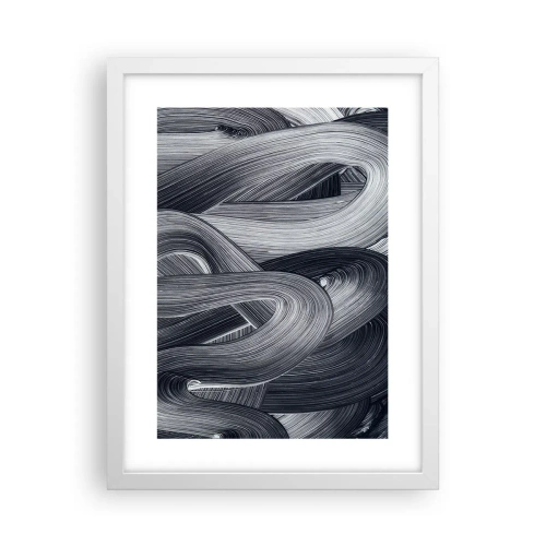 Affiche dans un cadre blanc - Poster - La fluidité de la réalité - 30x40 cm