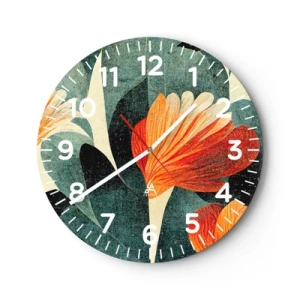 Horloge murale - Pendule murale - La chaleur des tropiques et la fraîcheur de la verdure - 30x30 cm