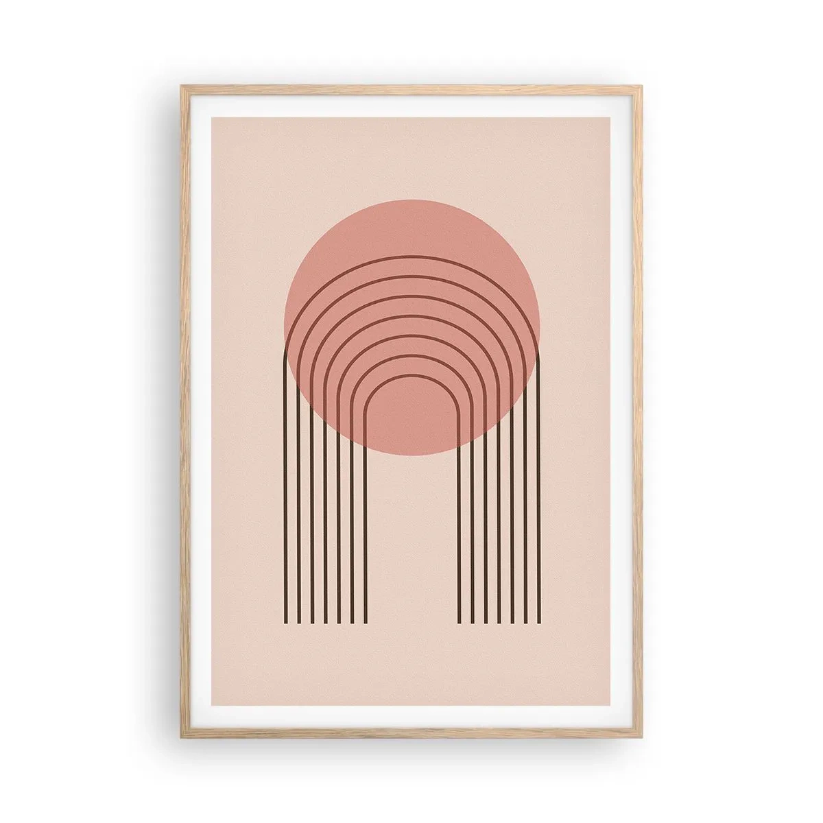 Affiche dans un chêne clair - Poster - Attraction irrésistible - 70x100 cm