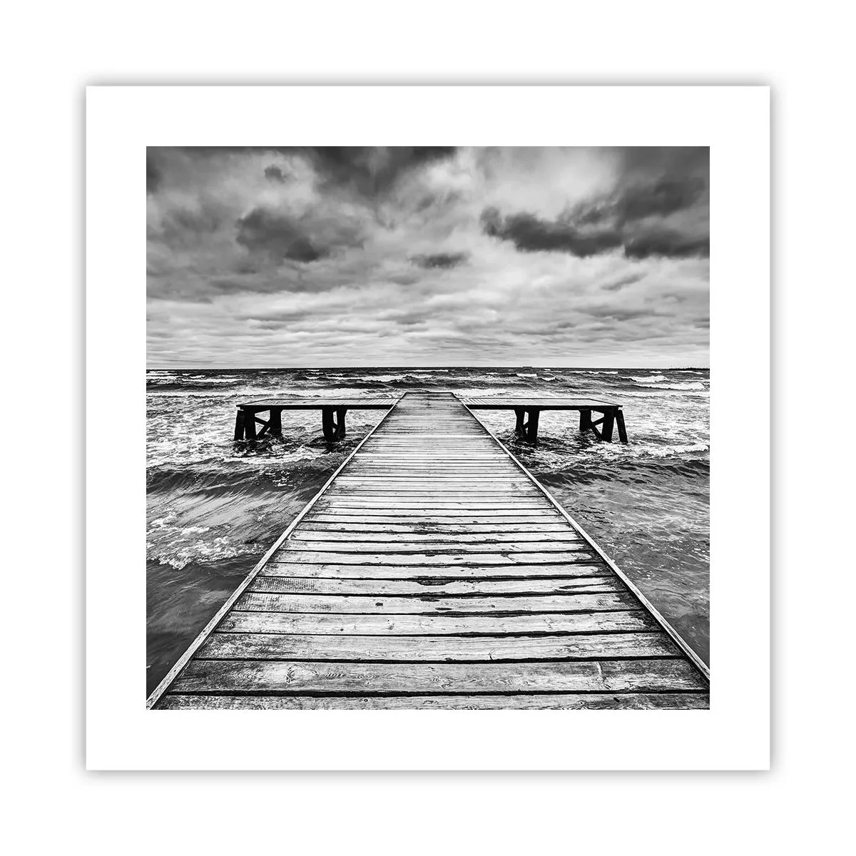 Affiche - Poster - J'attends que le vent, ça le chassera... - 40x40 cm