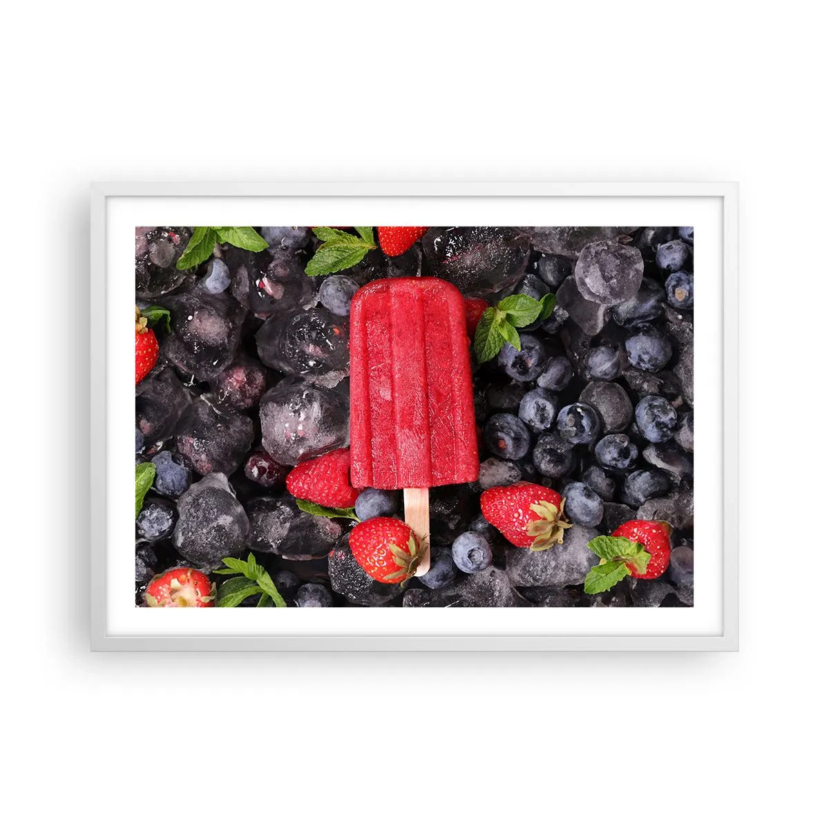 Affiche dans un cadre blanc - Poster - Le goût d’un été chaud - 70x50 cm