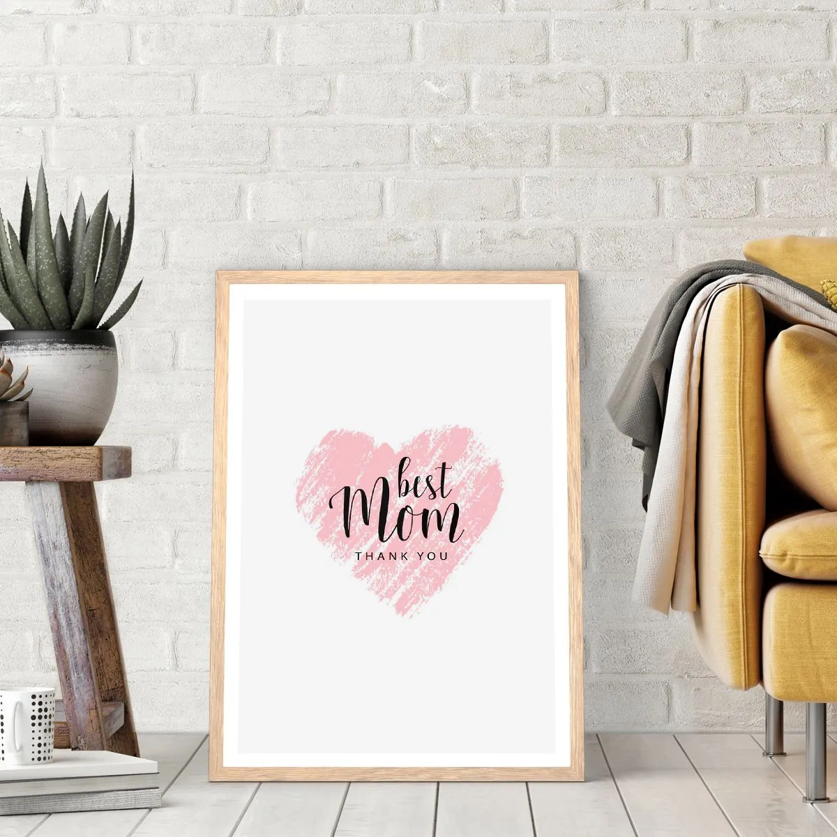 Affiche dans un chêne clair - Poster - Toujours au bon moment - 70x100 cm