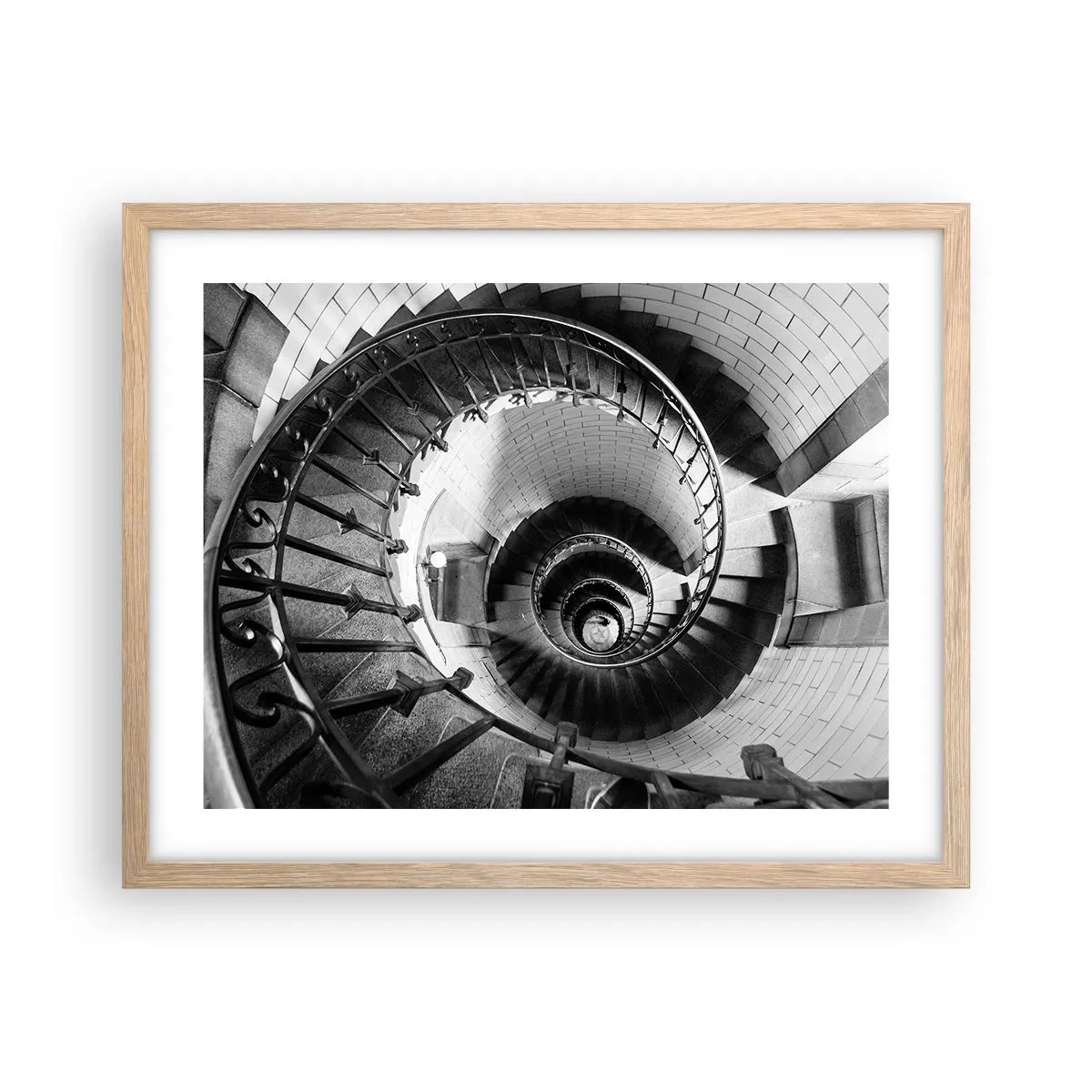 Affiche dans un chêne clair - Poster - De plus en plus haut - 50x40 cm