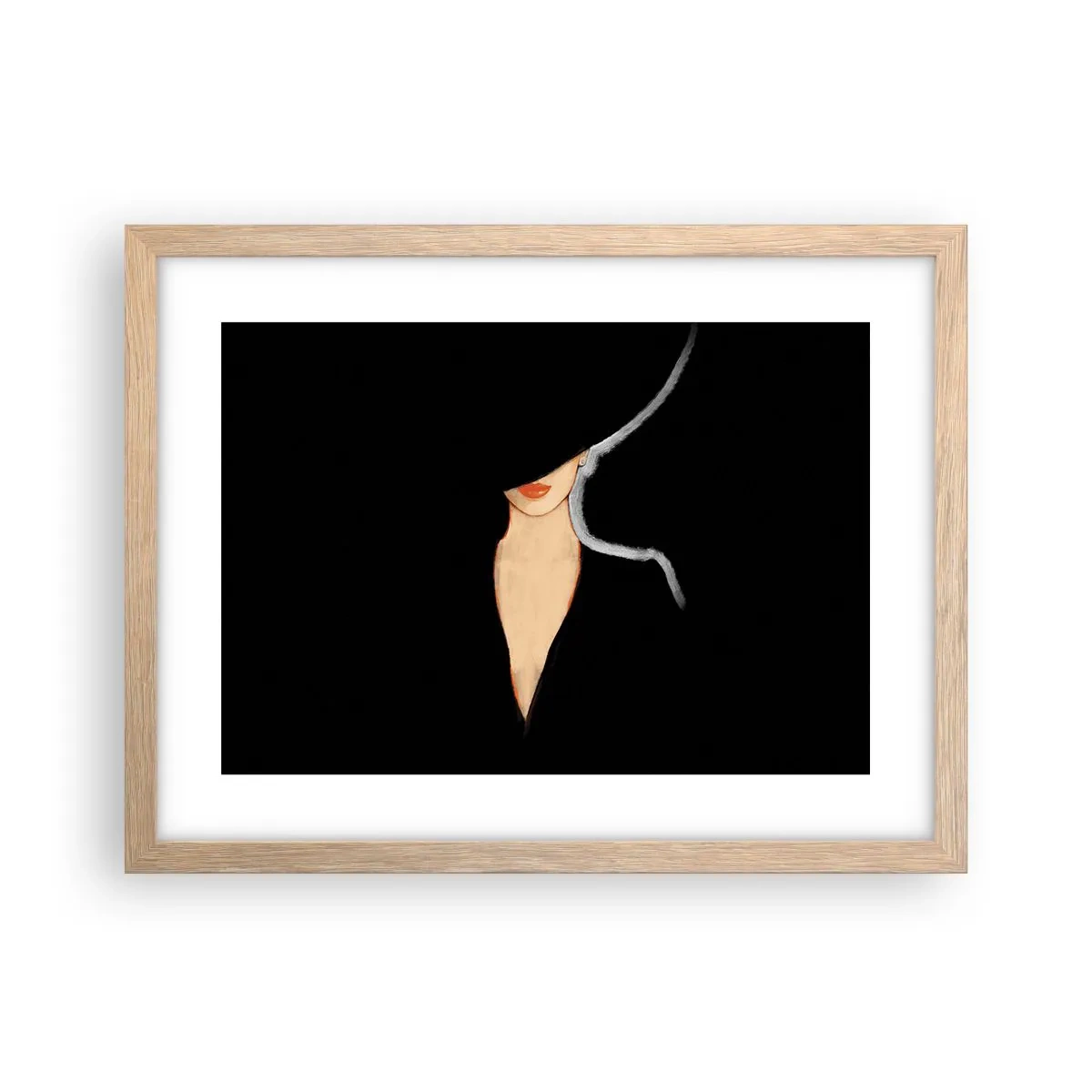 Affiche dans un chêne clair - Poster - Élégance et style - 40x30 cm