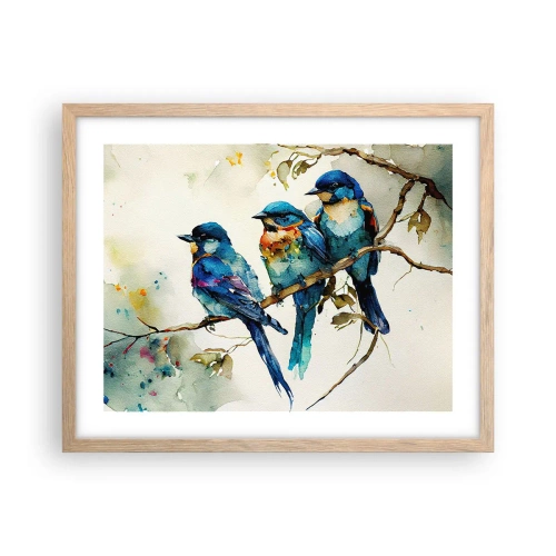 Affiche dans un chêne clair - Poster - A-t-il été offensé ? - 50x40 cm