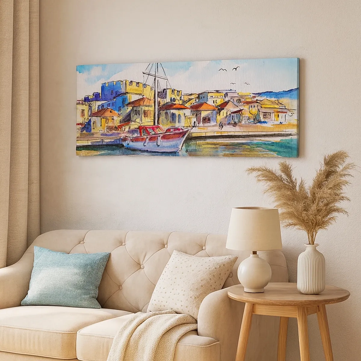 Impression sur toile - Image sur toile - Après-midi arc-en-ciel - 30x30 cm