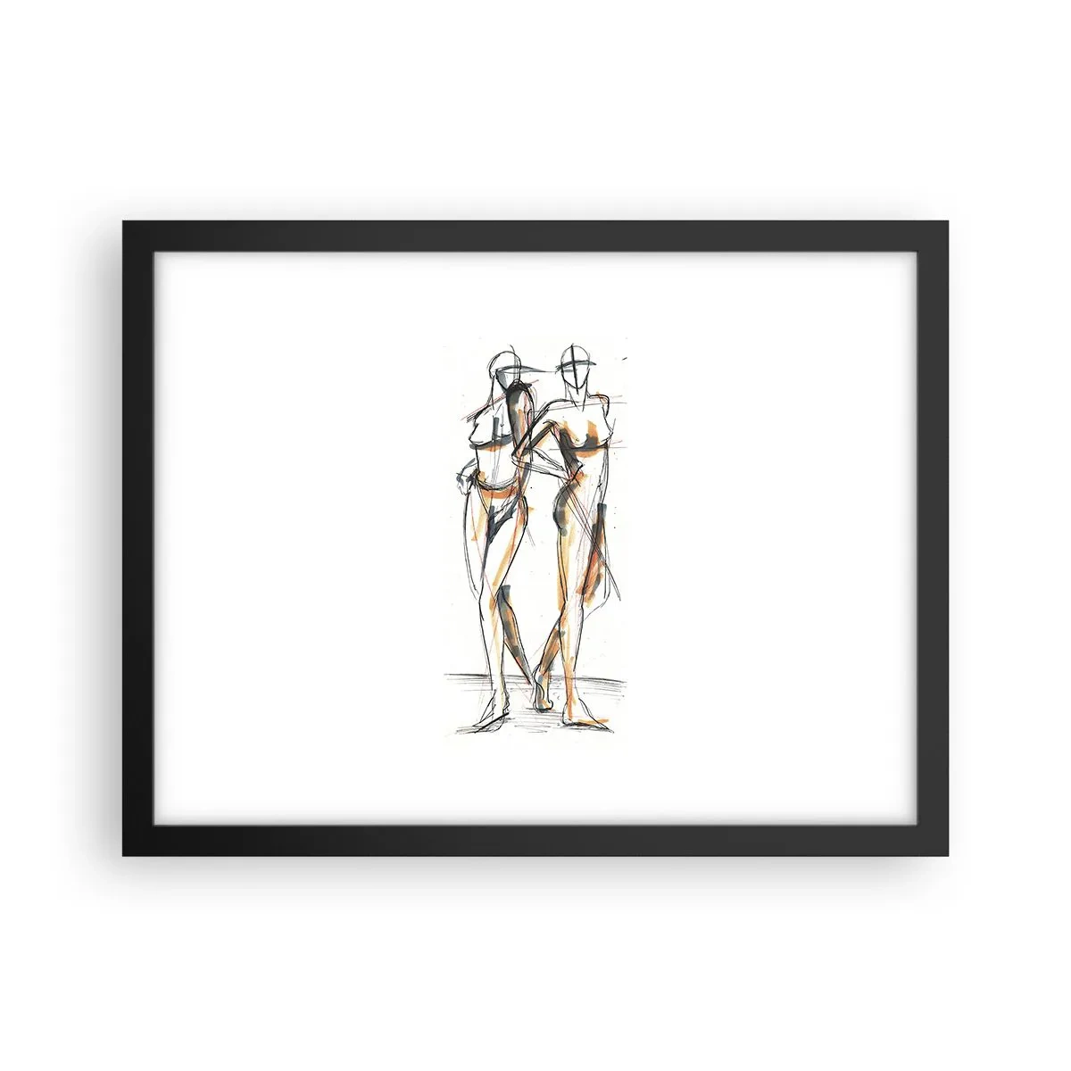 Affiche dans un cadre noir - Poster - Étude de la grâce - 40x30 cm