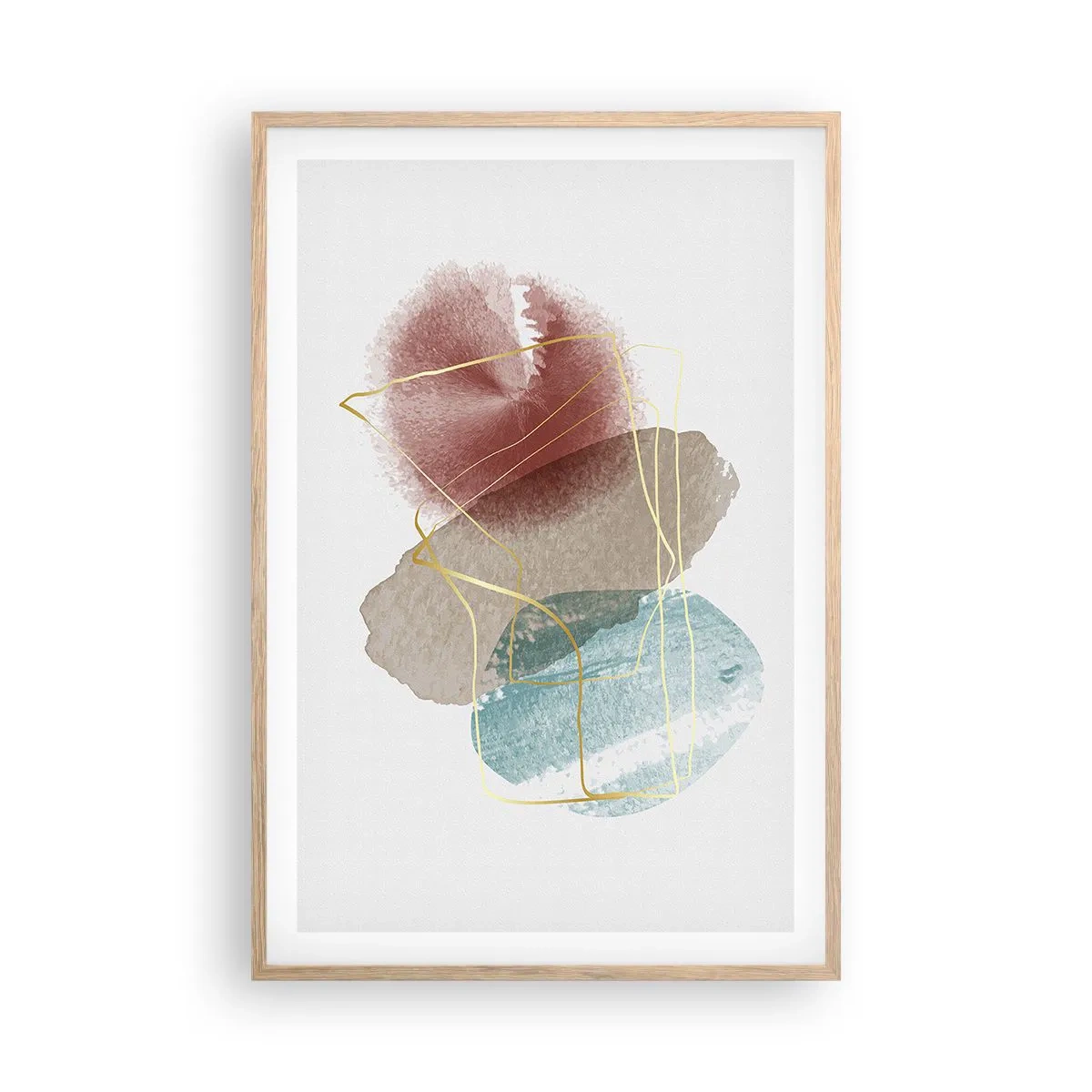 Affiche dans un chêne clair - Poster - Coraux de l'espace - 61x91 cm