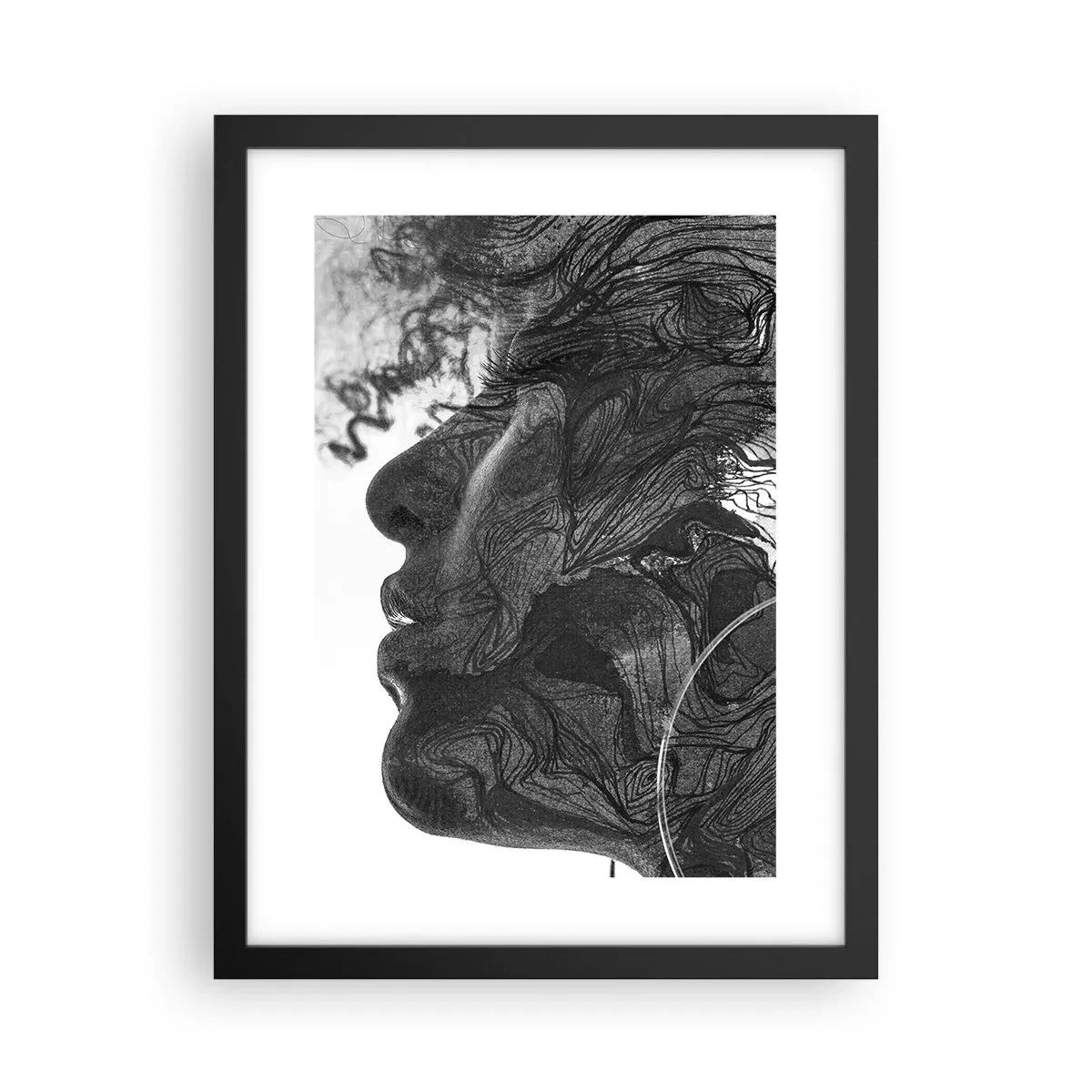 Affiche dans un cadre noir - Poster - Emmêlé dans les rêves - 30x40 cm