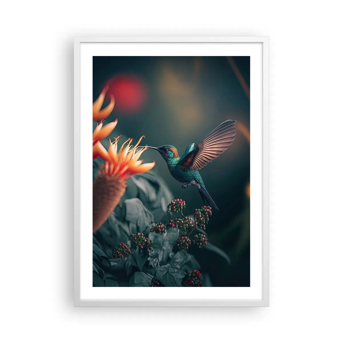 Affiche dans un cadre blanc - Poster - une vie vraiment colorée - 50x70 cm