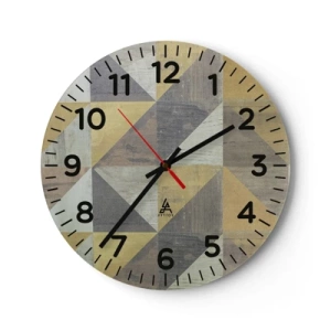 Horloge murale - Pendule murale - Suivant l'angle du triangle - 40x40 cm