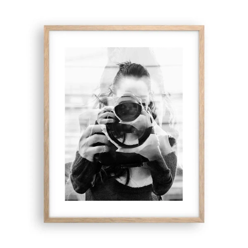 Affiche dans un chêne clair - Poster - Créateur et matériel - 40x50 cm