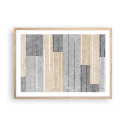 Affiche dans un chêne clair - Poster - Composition : se tenir droit - 70x50 cm