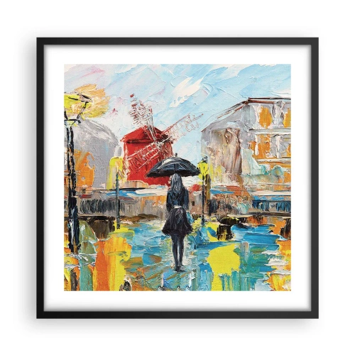 Affiche dans un cadre noir - Poster - Légende parisienne - 50x50 cm