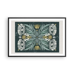 Affiche dans un cadre noir - Poster - Comme une découpe folklorique - 91x61 cm