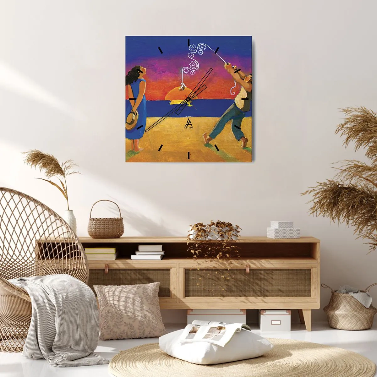 Horloge murale - Pendule murale - Plus qu'une étoile dans le ciel - 40x40 cm
