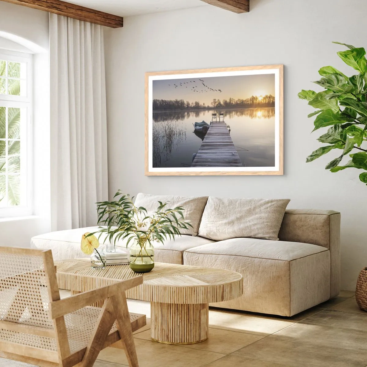 Affiche dans un chêne clair - Poster - Je reviendrai - 50x40 cm