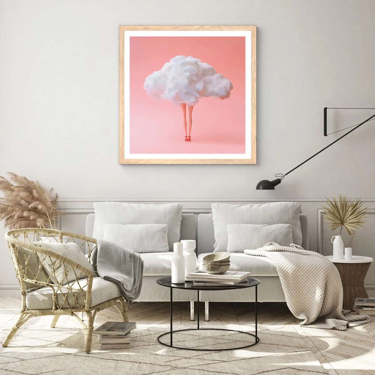 Affiche dans un chêne clair - Poster - Douce promesse - 30x30 cm