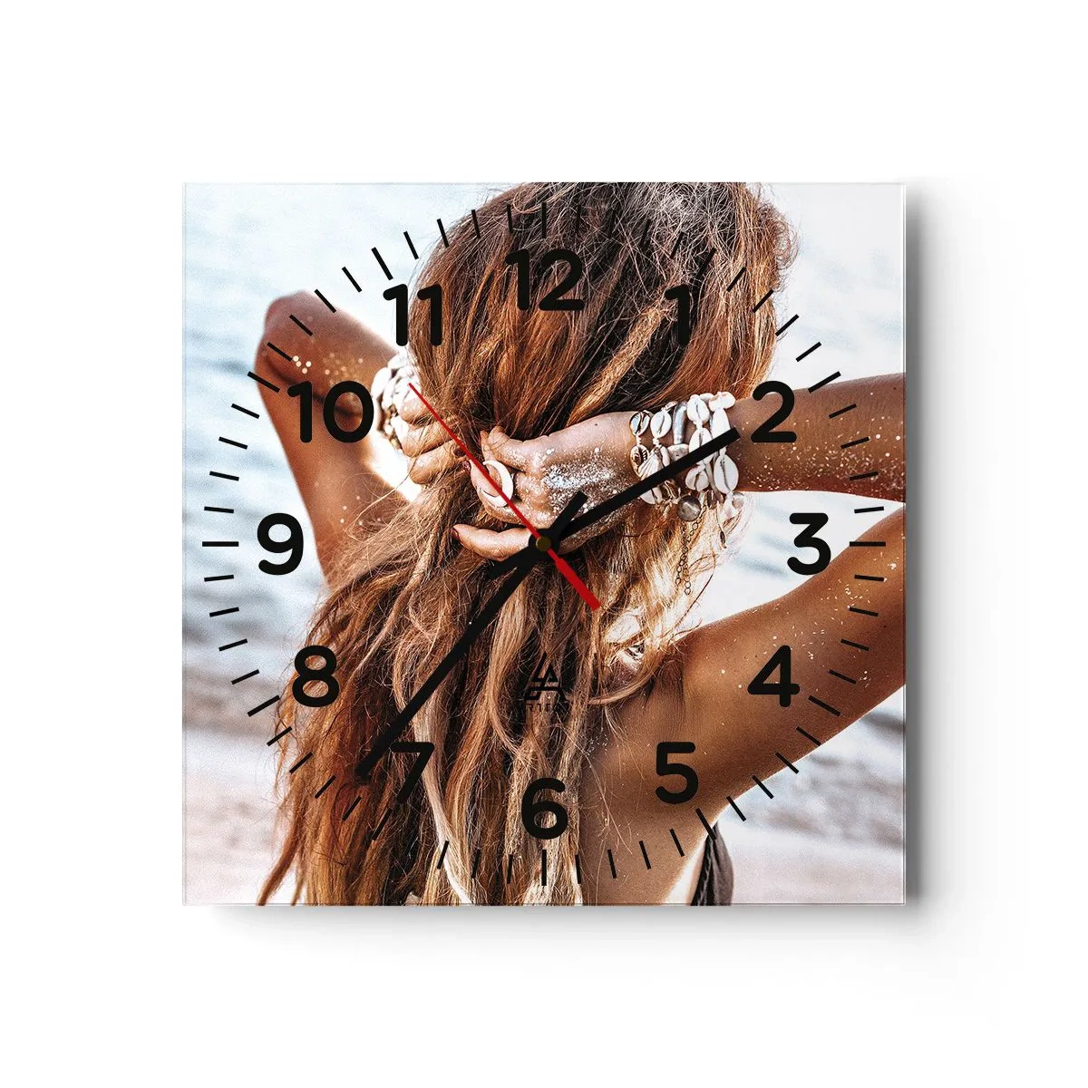 Horloge murale - Pendule murale - La soeur de l'eau et du soleil - 40x40 cm